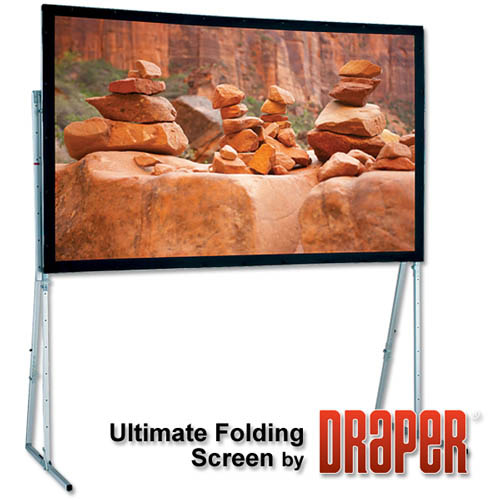 Draper 241328 Ultimate Folding Screen with Extra Heavy-Duty Legs 173 diag. (92x147)-Widescreen [16:10] - Draper-241328