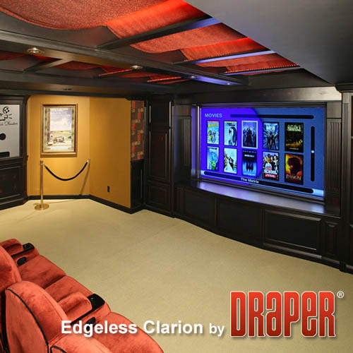 Draper 255044 Edgeless Clarion 109 diag. (58x92) - Widescreen [16:10] - Grey XH600V 0.6 Gain - Draper-255044
