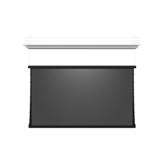 Screen Innovations Zero-G Motorized Flush - 150" (73.56x130.75) - 16:9 - Slate 1.2 - 5TGFL150PG - SI-5TGFL150SL12-L-Shaped Bracket-White Cord